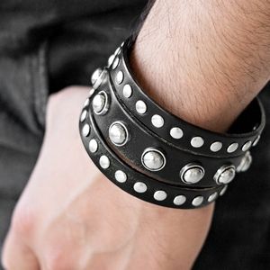 Black snap bracelet